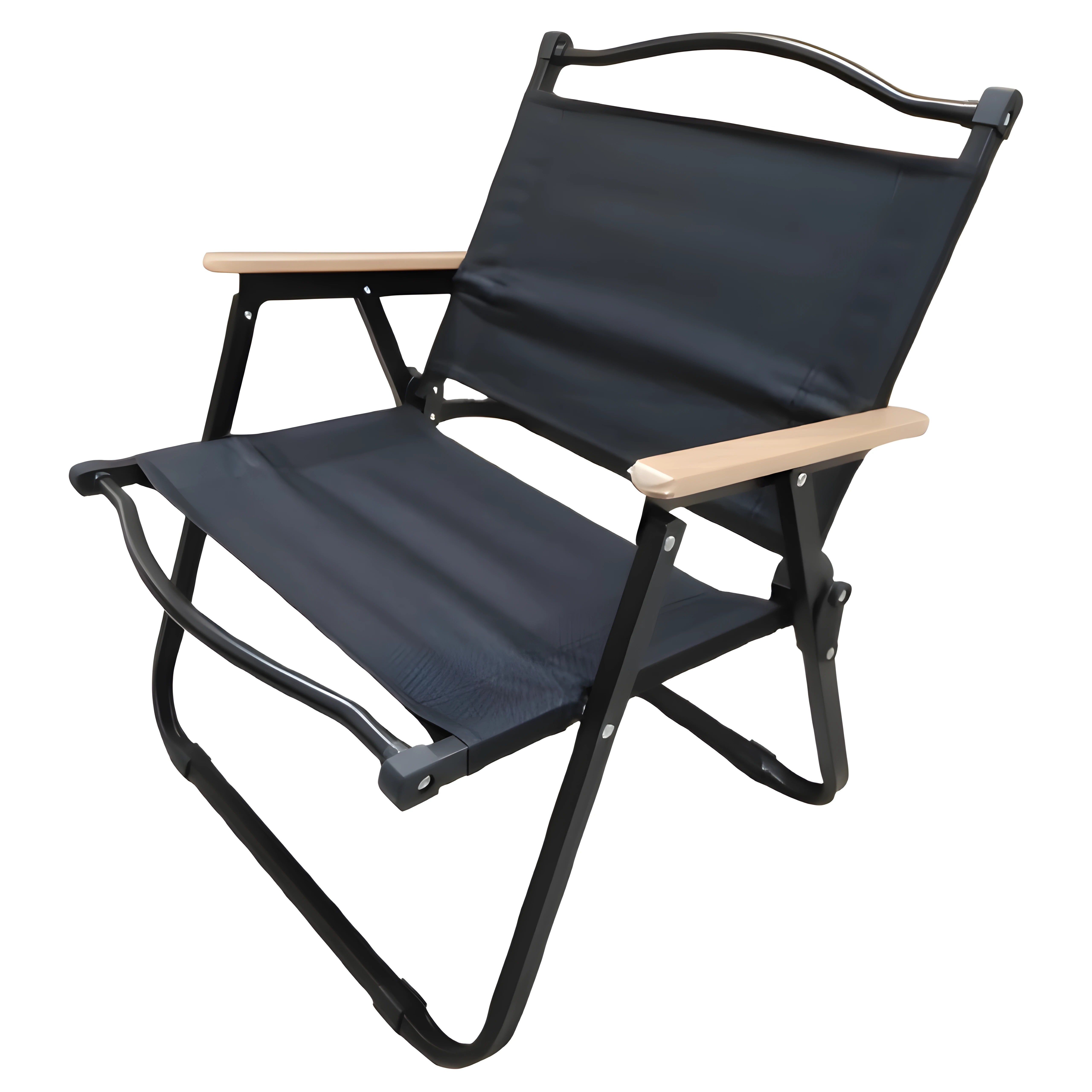 Premium Foldable Chair with Backrest & Armrest (Beige & Black Colors)– Ideal for Elders & Daily Use