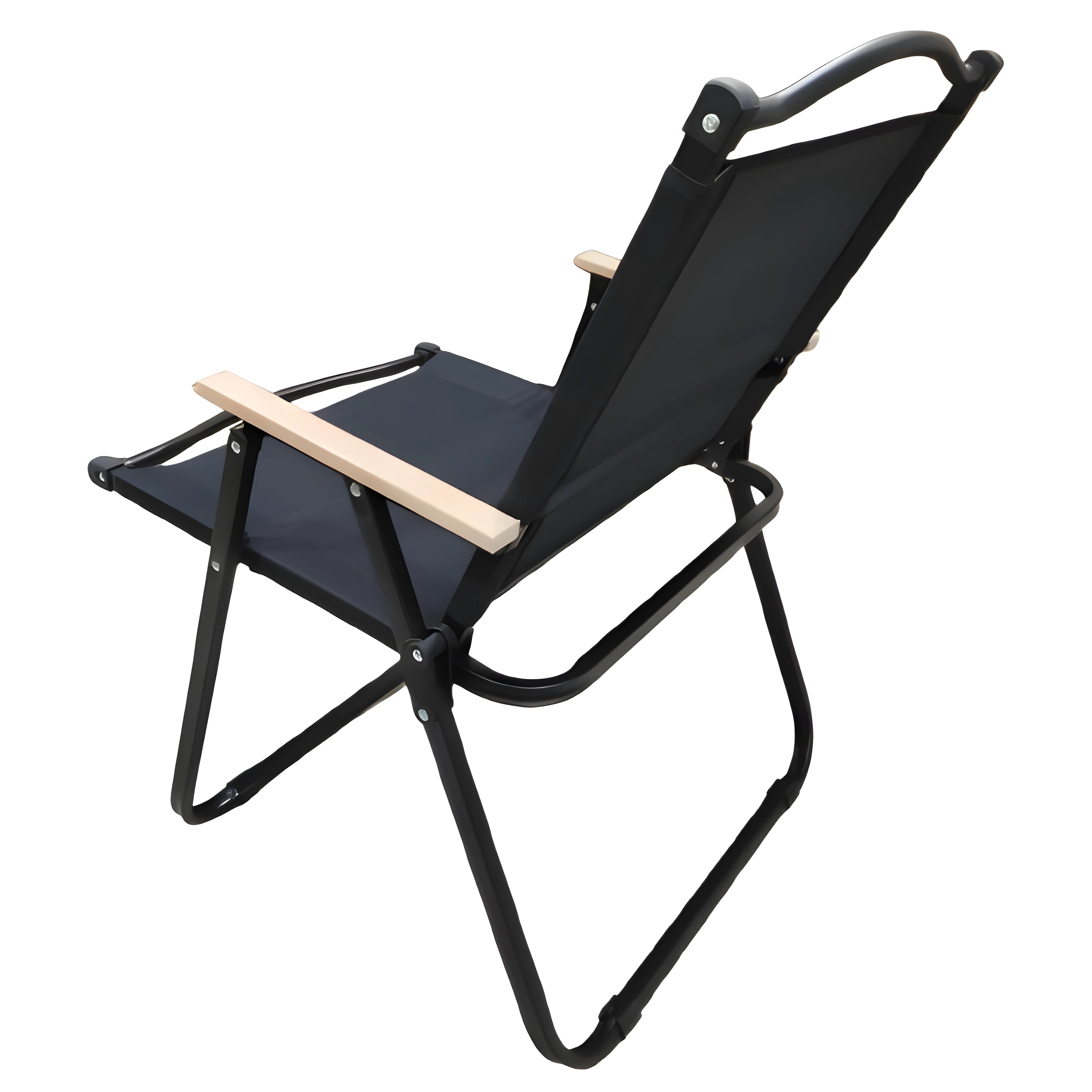 Premium Foldable Chair with Backrest & Armrest (Beige & Black Colors)– Ideal for Elders & Daily Use