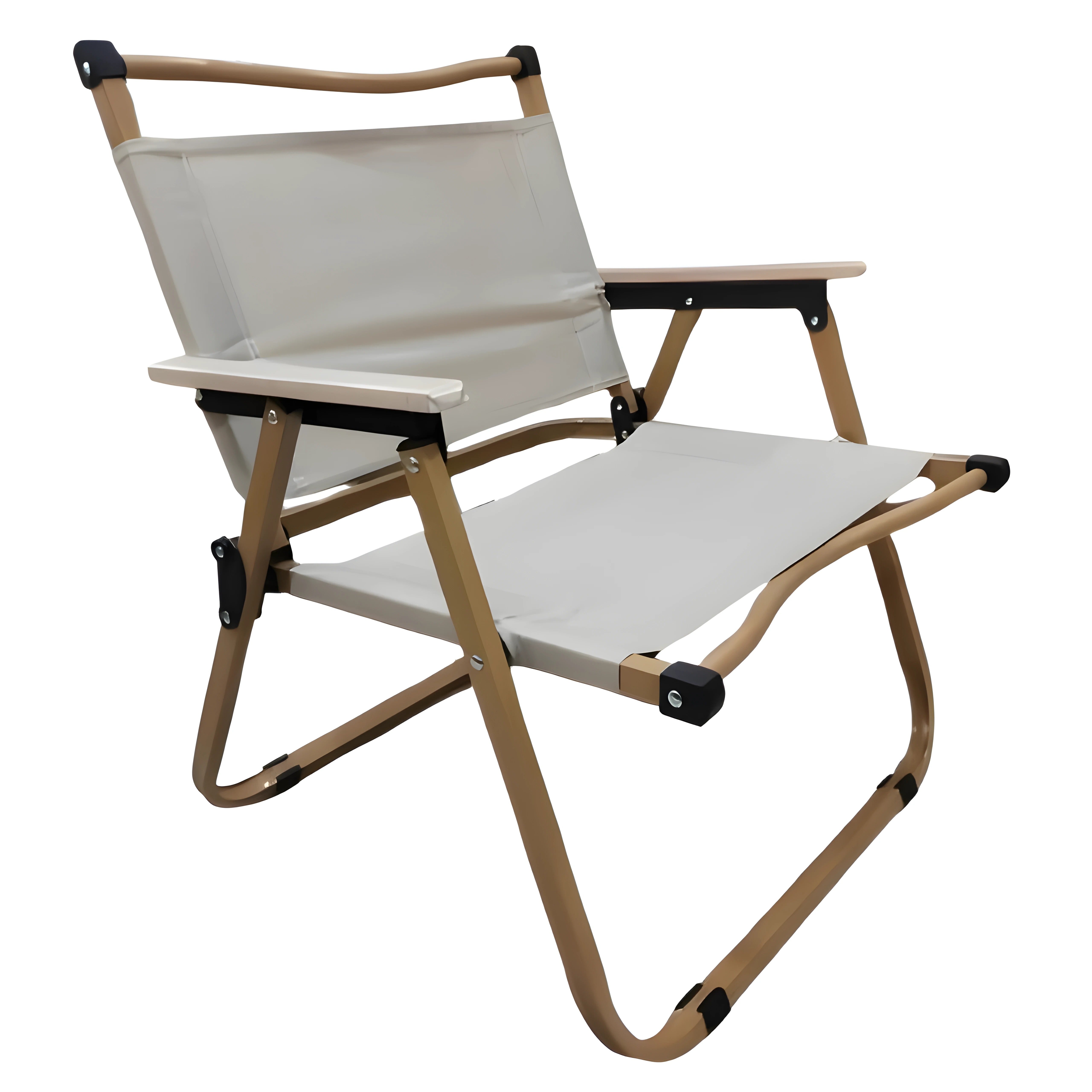 Premium Foldable Chair with Backrest & Armrest (Beige & Black Colors)– Ideal for Elders & Daily Use