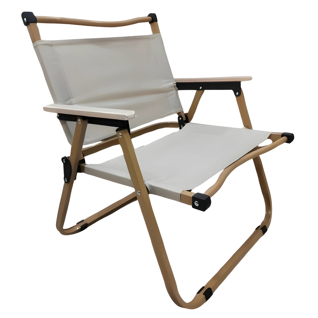 Premium Foldable Chair with Backrest & Armrest (Beige & Black Colors)– Ideal for Elders & Daily Use