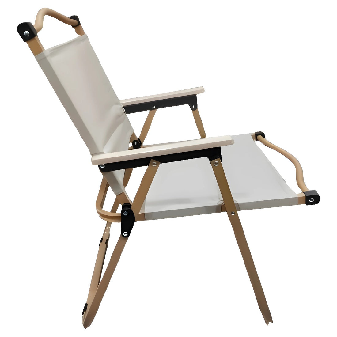 Premium Foldable Chair with Backrest & Armrest (Beige & Black Colors)– Ideal for Elders & Daily Use